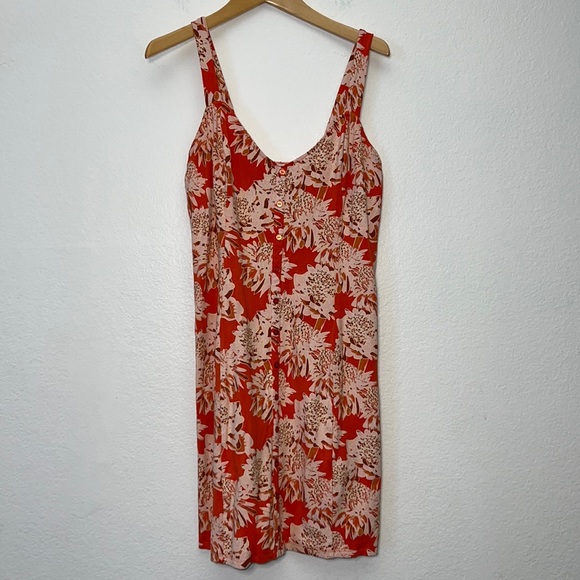 OBEY Orange Floral Dress Size M - Picture 2 of 8